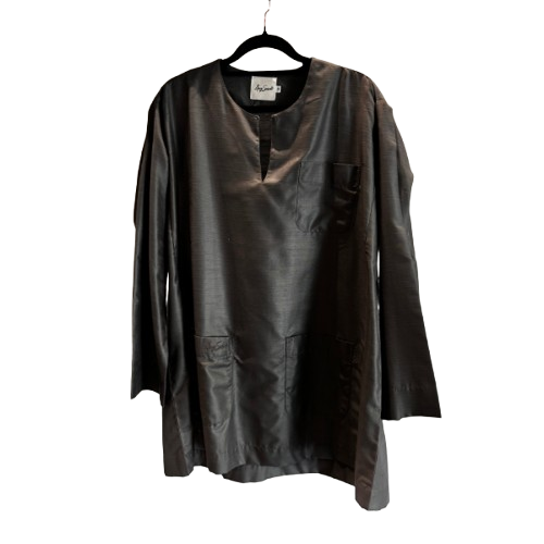 Baju Melayu Old Johore - Black (Top)