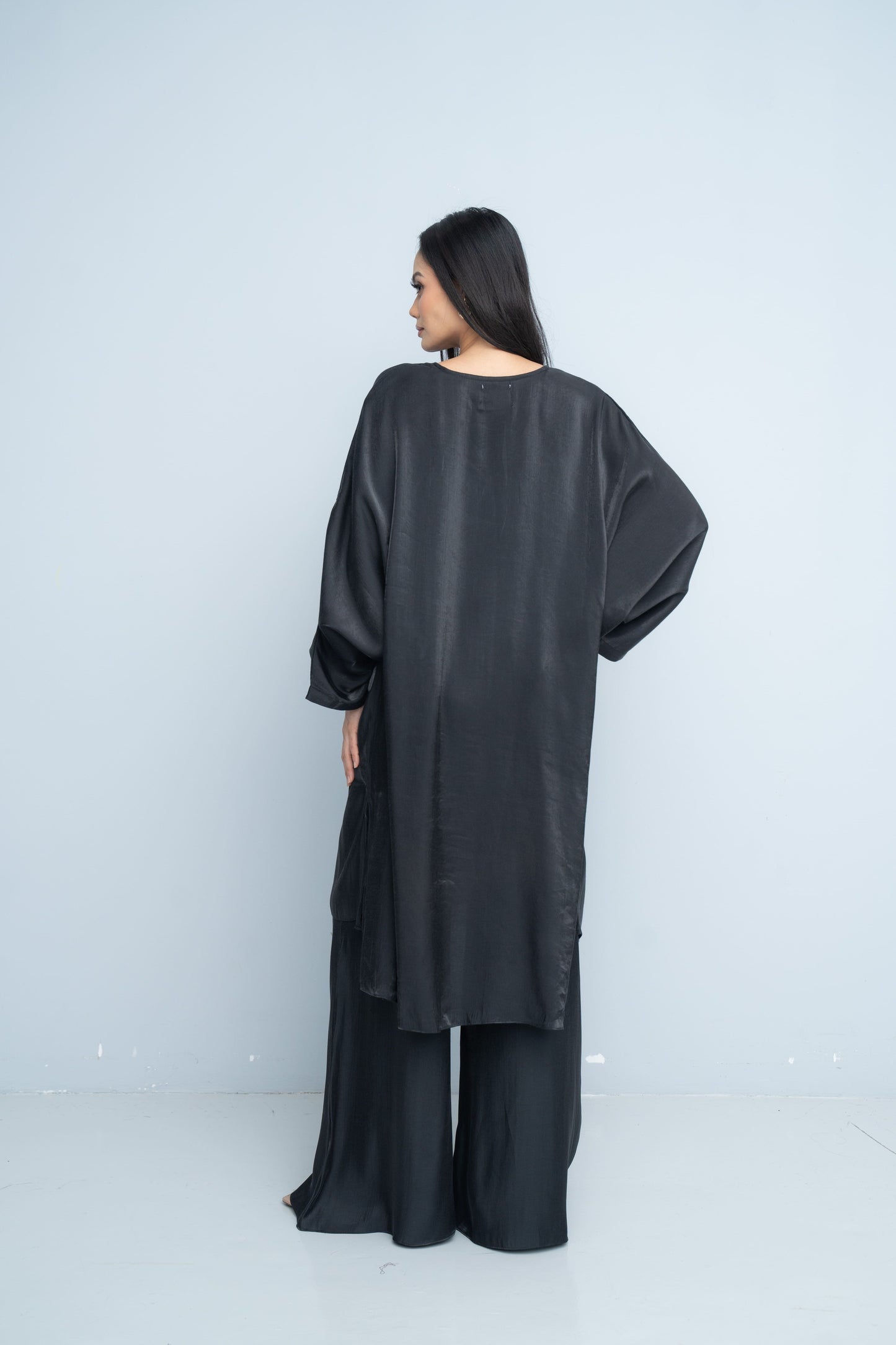 Tunic with Palazzo Pants - Black