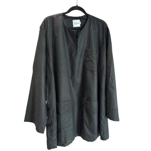 Baju Melayu Old Johore - Grey (Top)