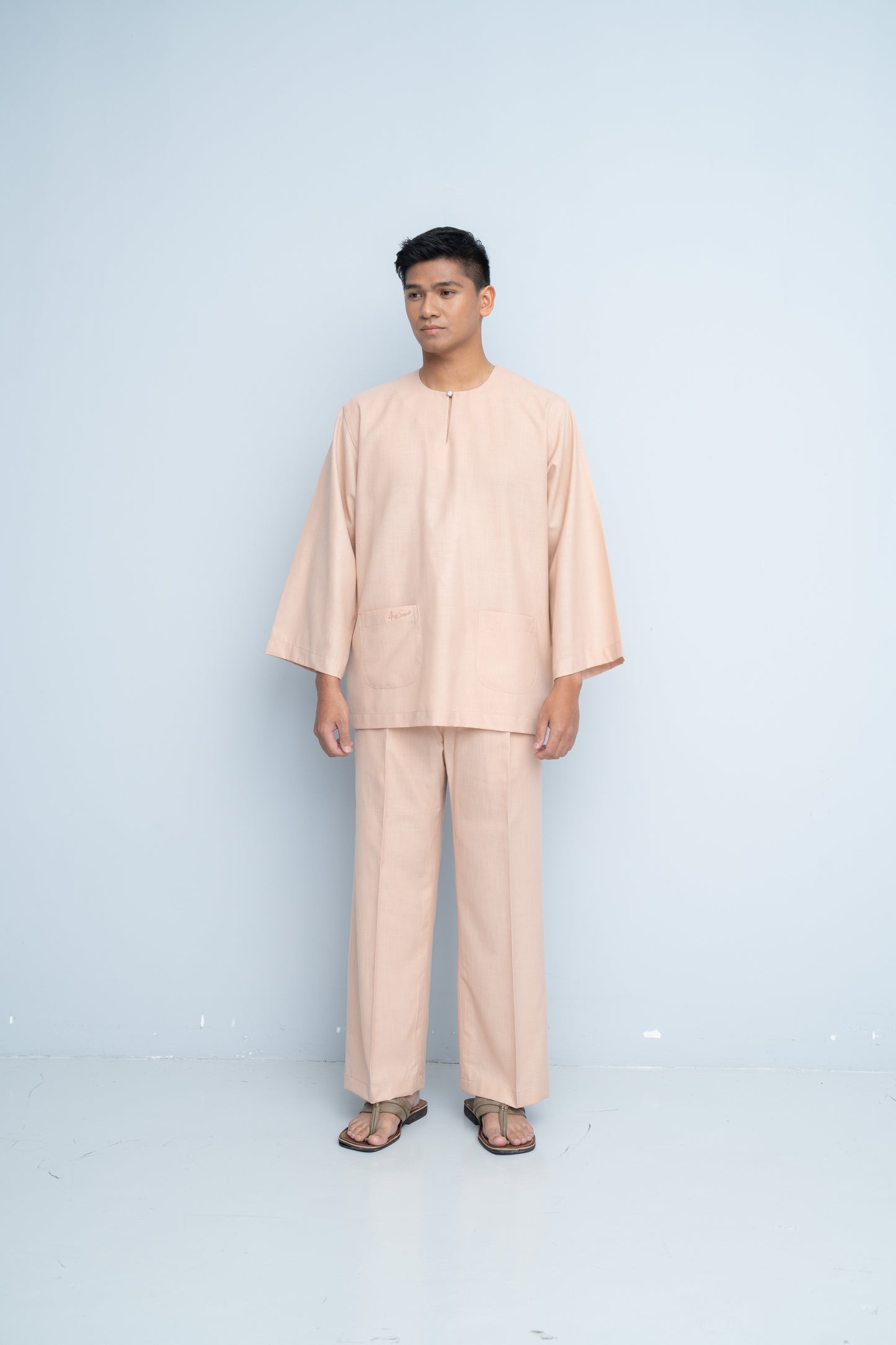 Baju Melayu Cotton Linen - Beige