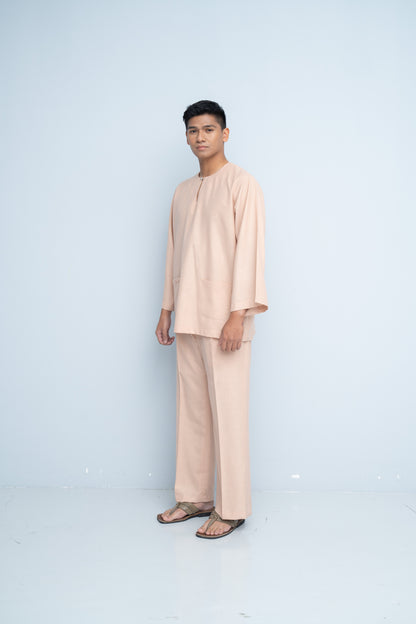 Baju Melayu Cotton Linen - Beige