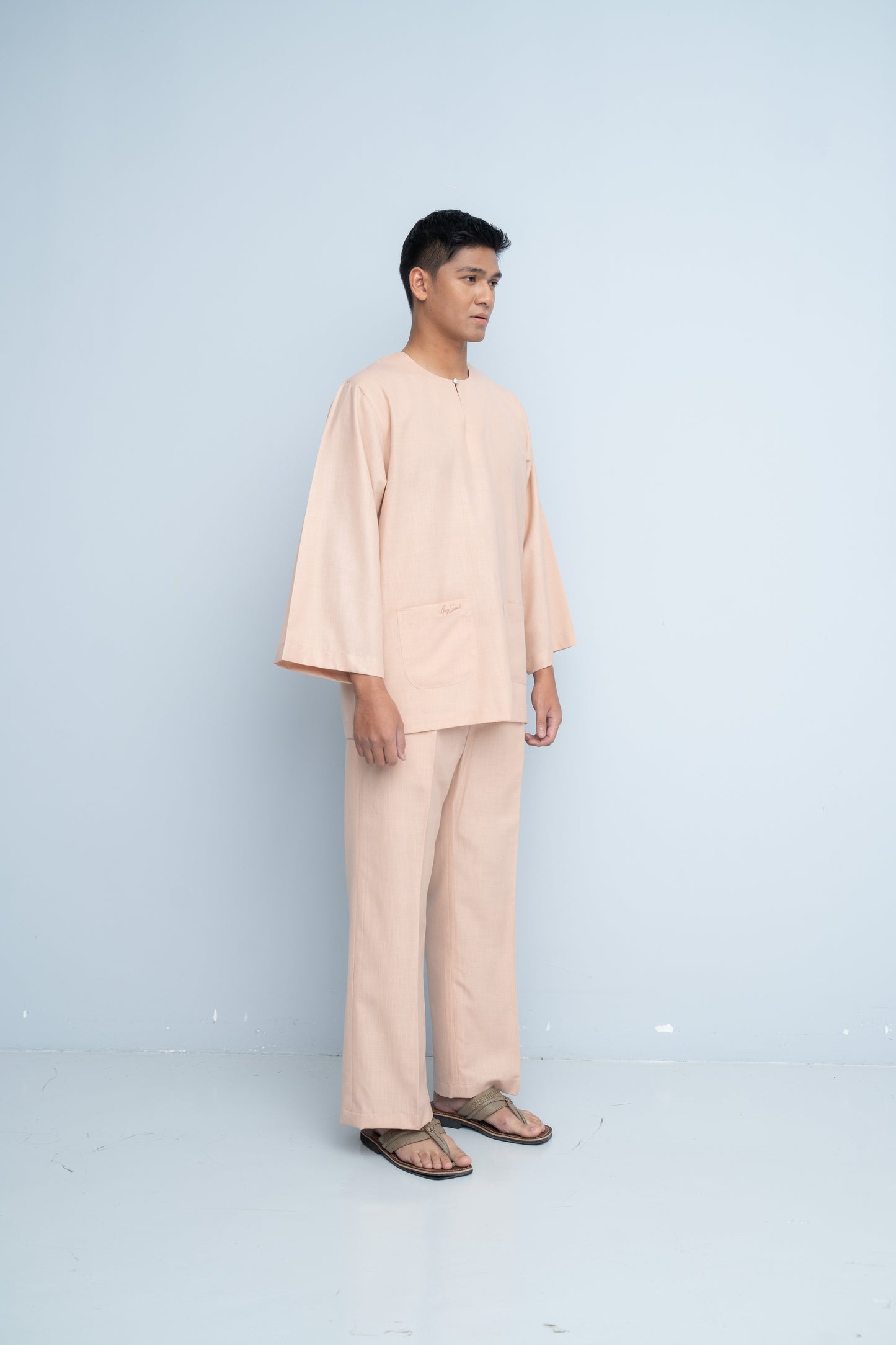 Baju Melayu Cotton Linen - Beige