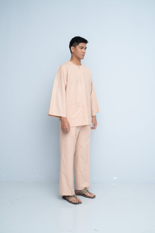 Baju Melayu Cotton Linen - Beige
