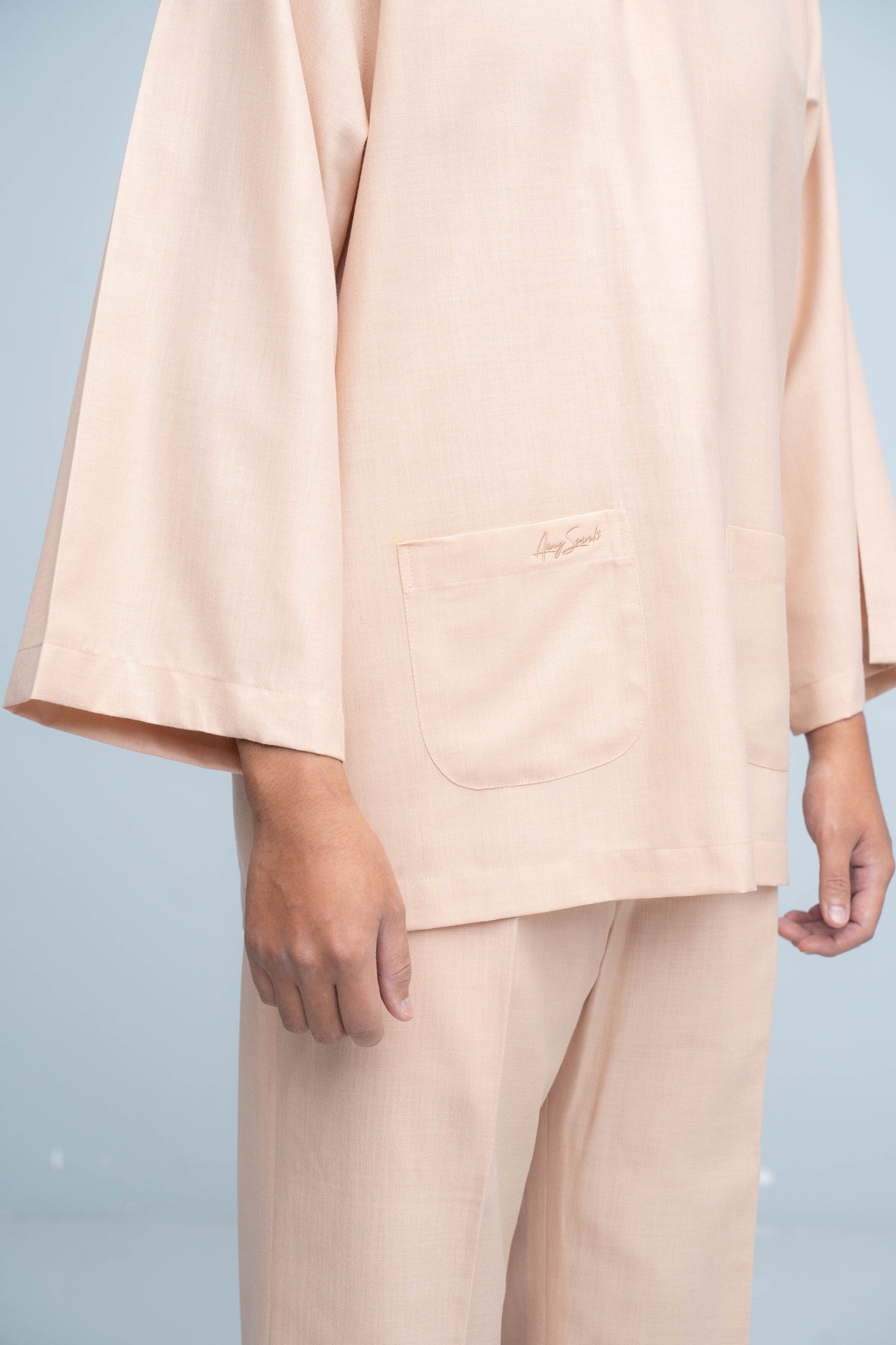 Baju Melayu Cotton Linen - Beige