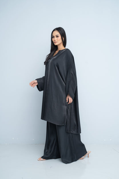 Tunic with Palazzo Pants - Black