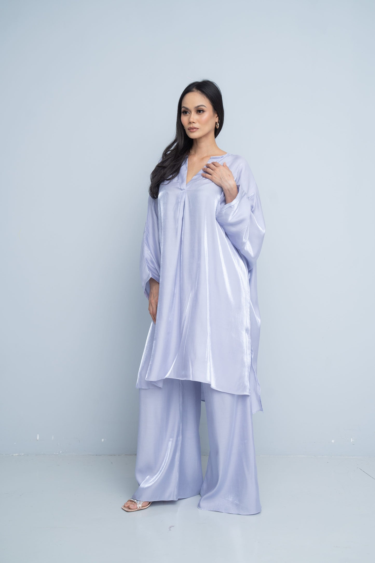 Tunic with Palazzo Pants - Purple